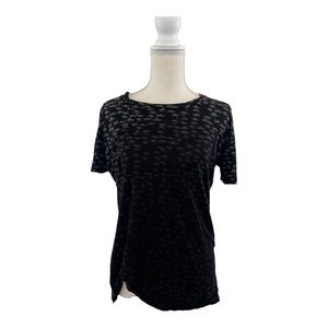 All Saints Black Side Ruched short sleeve T shirt